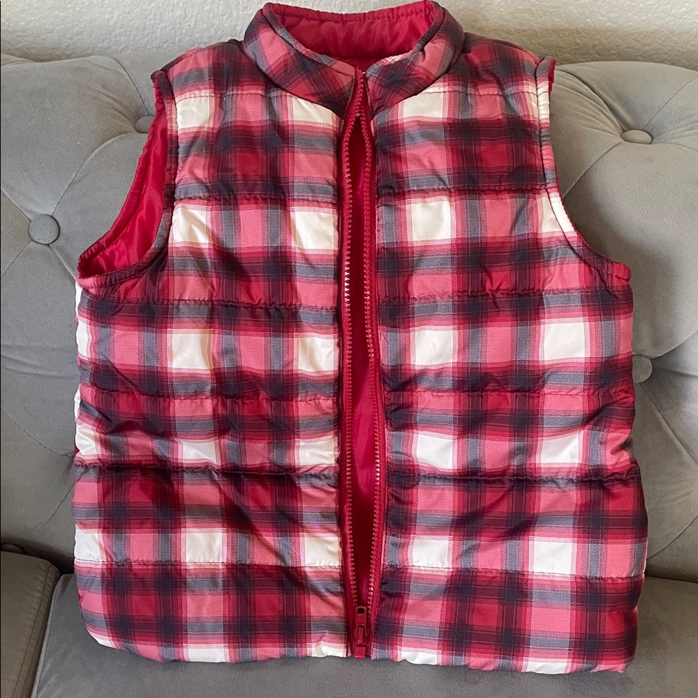 Gymboree Red and Black Checkered Vest